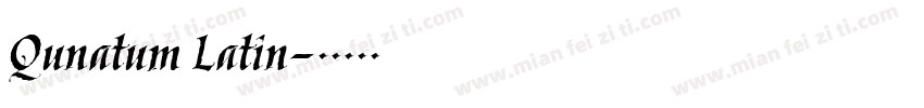 Qunatum Latin字体转换